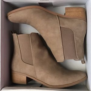 Tan booties